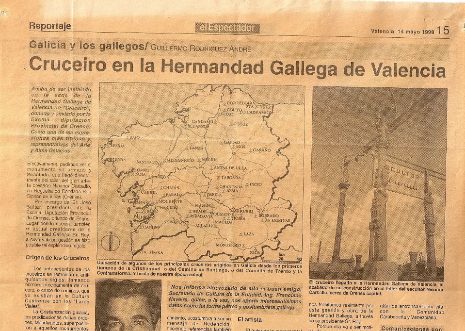 Cruceiro en la Hermandad Gallega de Valencia
